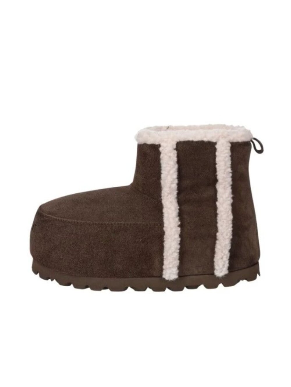 NEW Inuikii Cozy Boots Suede Shearling Boots Winter Warm Brown Womens 9.5
